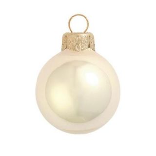 6ct Pearl Champagne Gold Glass Ball Christmas Ornaments 4" (100mm)