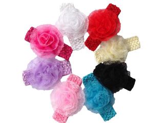 Qandsweet 8pcs different colors baby girl headbands 