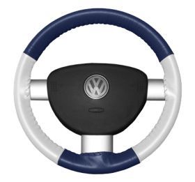2008 2016 Mini Cooper Leather Steering Wheel Covers   Wheelskins Blue/White 14 1/2 X 4 1/4   Wheelskins EuroTone Leather Steering Wheel Covers