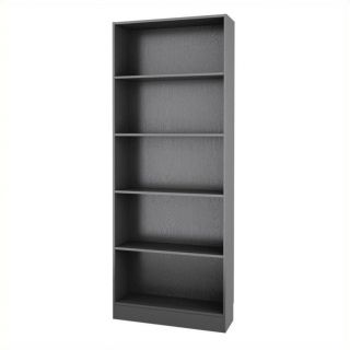 Tvilum Element Tall Wide 5 Shelf Bookcase in Black Wood Grain   7177761