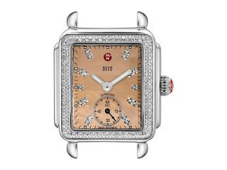 Michele Deco 16 Diamond, Metallic Rose Gold Diamond Dial Watch Head Stainless