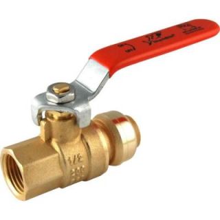 SharkBite 3/4 in. Brass Push to Connect x Female Pipe Thread Ball Valve 22186 0000LF