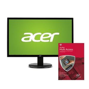 Acer K222HQL 22 LCD Monitor   LED Backlight, 1920 x 1080 Full HD, 16.7 Million Colors, 169, 5 ms, DVI, VGA, 18.10W, Black and McAfee 2015 Multi Access 1 User 5 Devices 1 yr License