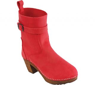 Womens Cape Clogs Vasa   Red Leather