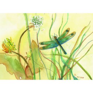 Betsy Drake Interiors Garden Dragonfly Graphic Art on Wrapped Canvas
