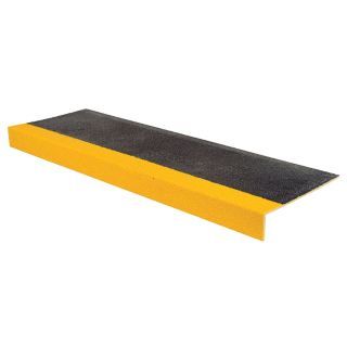 RUST OLEUM Yellow/Black, Plastic/Fiberglass Stair Tread Cover, Installation Method: Adhesive or Fasteners, Squa   Stair Tread Covers and Nosings   29XL99|271796