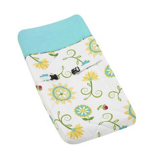 Sweet JoJo Designs Turquoise and Lime Layla Baby Changing Pad Cover