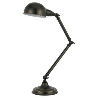Cal Lighting Apogee Dark Bronze finish Metal Table Lamp adjusts in