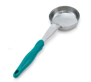 Vollrath 6433655 6 oz Round Solid Spoodle   Teal Nylon Handle, Heavy Duty, Stainless