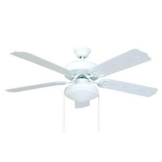 Yosemite Home Decor Patterson 52 in. White Outdoor Ceiling Fan with 72 in. Lead Wire PATTERSON WH 1