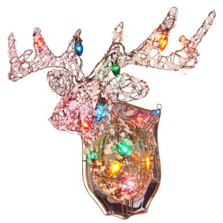 Gemmy 2.62 ft Lighted Reindeer Outdoor Christmas Decoration with Multicolor Incandescent Lights