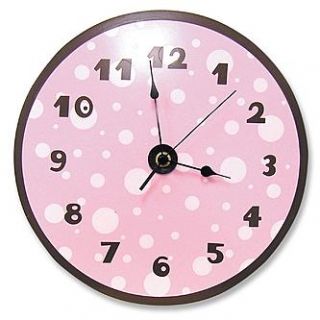 Trend Lab Pink and Brown Clock   Baby   Baby Decor   Wall Decor