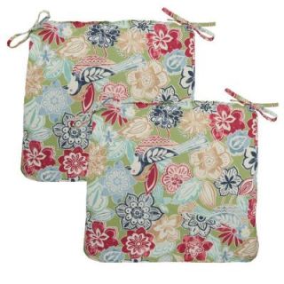 Hampton Bay Jean Floral Outdoor Chair Cushion (2 Pack) 7348 02002000