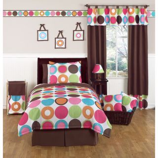 Sweet Jojo Designs Girls Deco Dot Modern 4 piece Twin Comforter Set