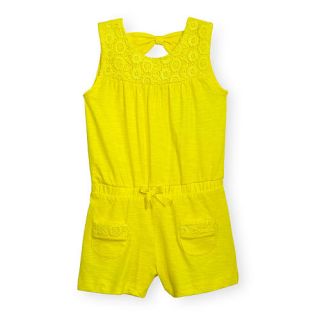 Koala Baby Girls Yellow Sleeveless Cinched Romper with Bow and Pocket Detail    Babies R Us