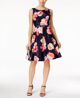 Jessica Howard Petite Floral Print Fit & Flare Dress   Dresses   Women