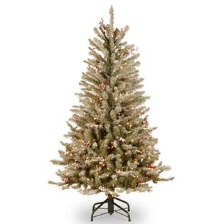 National Tree Company 4.5 ft. Dunhill Fir Slim Tree with Clear Lights