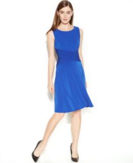 Calvin Klein Sleeveless Ruched Side Jersey Dress