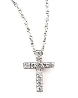 Roberto Coin Pave Diamond Cross Necklace