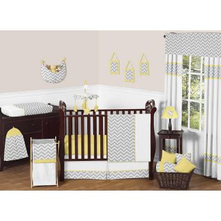 Sweet Jojo Designs Zig Zag Yellow and Gray 11 Piece Baby Crib Bedding Set    Sweet JoJo Designs