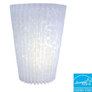 It's Exciting Lighting 5 LED Wall Mount Pleated Faux Fabric Fanfold Battery Operated Sconce IEL HC8100