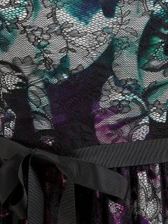 Ariella Jenny print lace over short dress