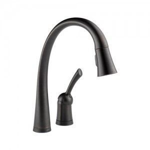 Delta 980T RB DST Pilar Single Handle Pull Down Kitchen Faucet w/Touch2O Technology   Venetian Bronze