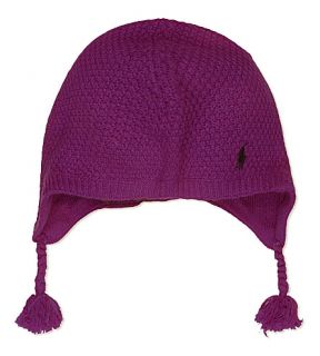 RALPH LAUREN   Waffle knit earflap hat 2 4 years
