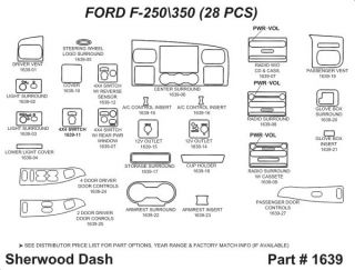 2005 Ford F 250 Wood Dash Kits   Sherwood Innovations 1639 CF   Sherwood Innovations Dash Kits