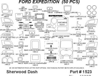 2003 2006 Ford Expedition Wood Dash Kits   Sherwood Innovations 1523 CF   Sherwood Innovations Dash Kits