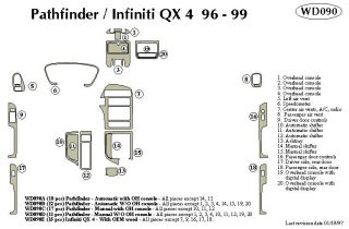 1996 1999 Nissan Pathfinder Wood Dash Kits   B&I WD090B DCF   B&I Dash Kits