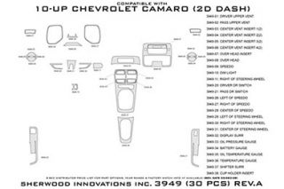 2010, 2011 Chevy Camaro Wood Dash Kits   Sherwood Innovations 3949 R   Sherwood Innovations Dash Kits