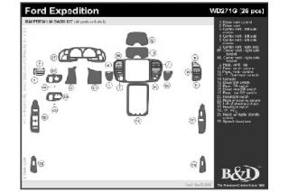 1999 Ford Expedition Wood Dash Kits   B&I WD271G DCF   B&I Dash Kits