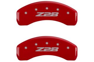 2012 2015 Chevy Camaro Caliper Covers   MGP 14011SZ85RD   MGP Brake Caliper Covers