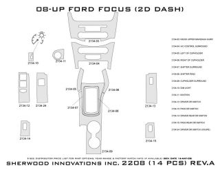 2011 Ford Focus Wood Dash Kits   Sherwood Innovations 2208 N50   Sherwood Innovations Dash Kits