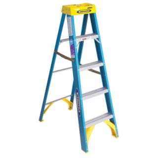 Werner® 5Ft Type I Fiberglass Stepladder (6005)   Step Ladders