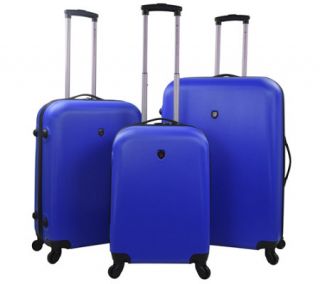 Travelers Club 3 Piece Round Shell Spinner Luggage Set   Ruby —