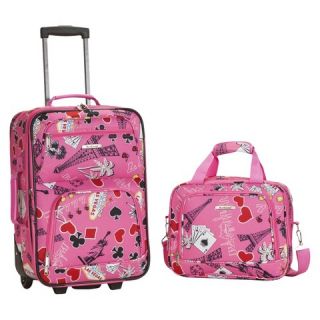 Rockland Rio 2 pc. Carry On Luggage Set   Pink Vegas