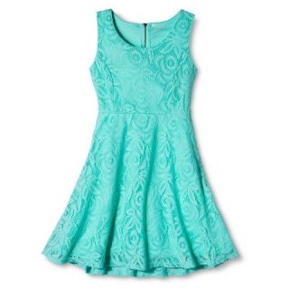 Girls Floral Lace Overlay Dress