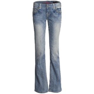 Rock & Roll Cowgirl Faux Snakeskin Patch Jeans (For Women) 5885C 40