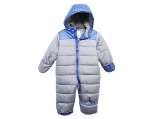 Carters Infant Boys Gray & Blue Quilted Snowsuit Baby Pram Snow Suit 
