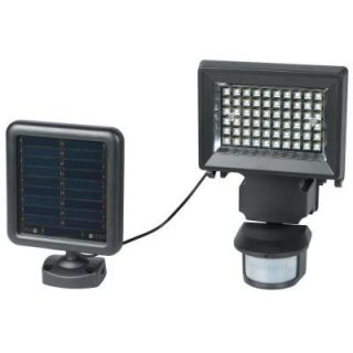 Duracell 120 Degree Solar Black Outdoor LED Motion Security Light A12C S400 BK PK1