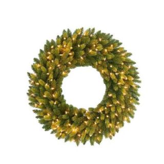 National Tree Company 30 in. Feel Real Jersey Fraser Fir Artificial Wreath with 100 Clear Lights PEJF4 300 30W 1