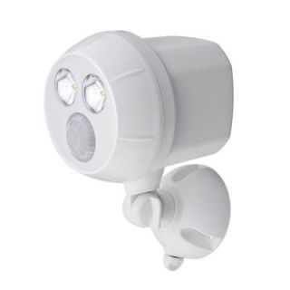 Mr Beams 300 Lumen Outdoor White Weatherproof Wireless Battery Powered LED Ultra Bright Spot Light with Motion Sensor MB380