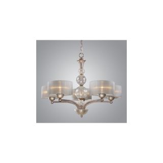 Westmore Lighting D'Orsay 32 in 5 Light Antique Silver Shaded Chandelier