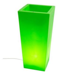 Filament Design Twist Production 32 in. Apple Green Outdoor Lighted Planter HA.200.72