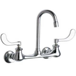 Chicago Faucets 2 Handle Kitchen Faucet in Chrome with 3 1/2 in. Rigid/Swing Gooseneck Spout 631 ABCP