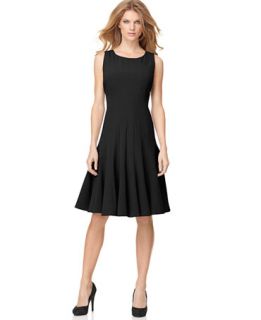 Calvin Klein Sleeveless Pleated A Line Dress, also available in petite