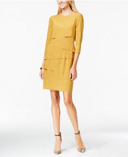 Tahari ASL Asymmetrical Tiered Shift Dress   Dresses   Women