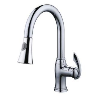 Yosemite Home Decor Single Handle Pull Out Sprayer Kitchen Faucet in Polished Chrome YP28CKPO PC
